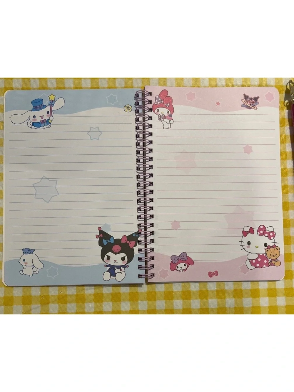 Kuromi Spiral Notebook & Pencil Pouch Brand New